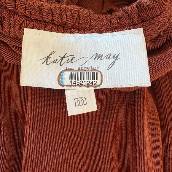 Revolve Katie May In A Mood Brown Long Sleeve Ruched Size Medium Wedding Guest - Picture 6 of 10